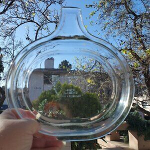 Pyrex Corning Ware 600B Clear Glass Microwave And Oven Grab It Plate Lid USA